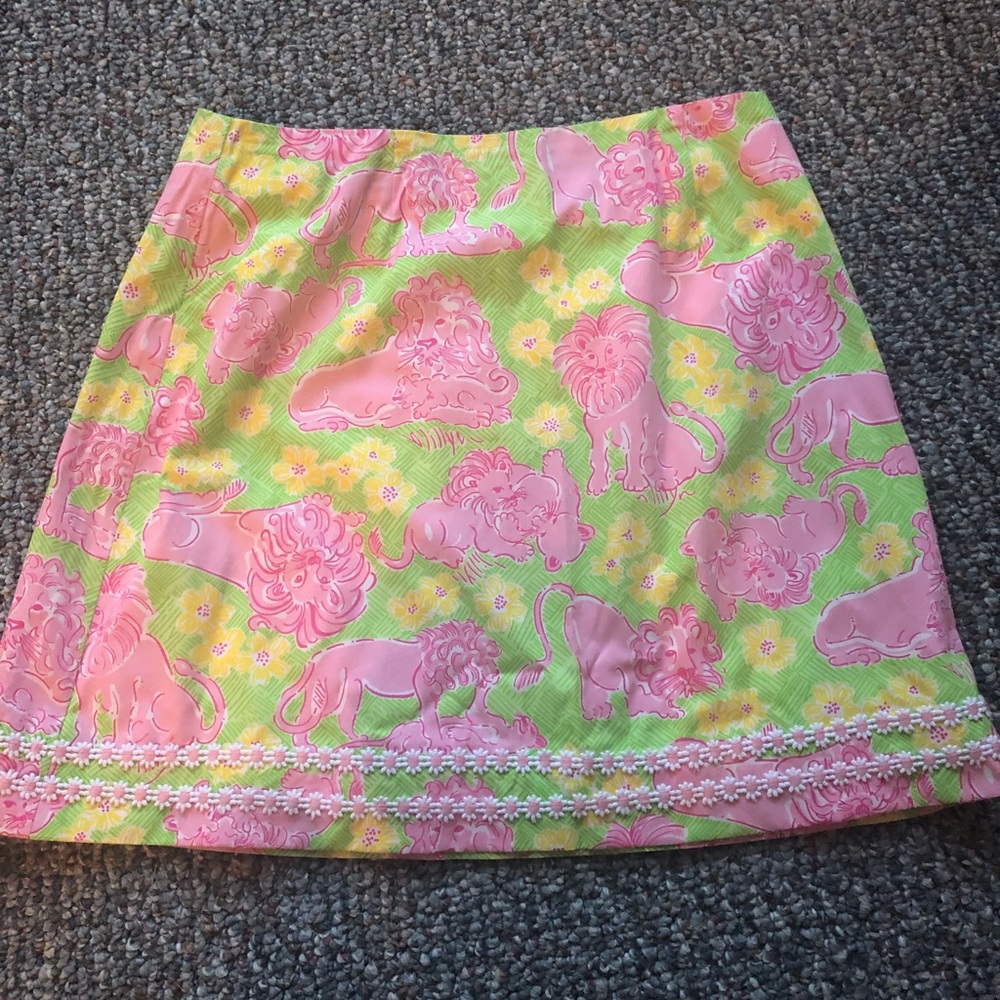 Lilly Pulitzer Vintage Lion print skirt